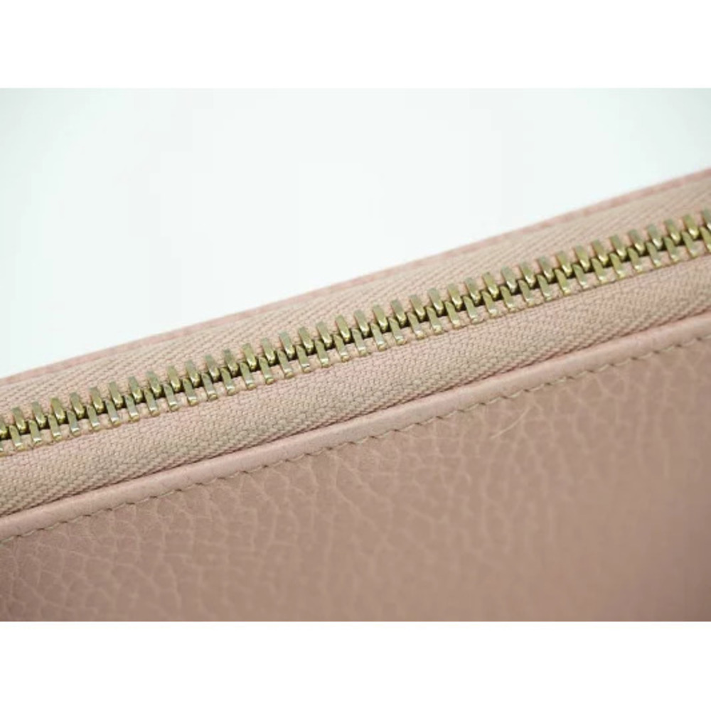 Gucci leather round zipper long wallet pink - Picture 6 of 8
